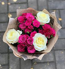 Букет цветов из:  Розы #REPLACE_PRED# Красные Баки