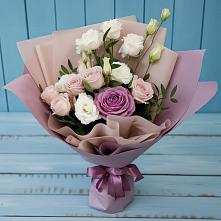 Букет цветов из:  Розы и Лизиантусы в Красные Баки