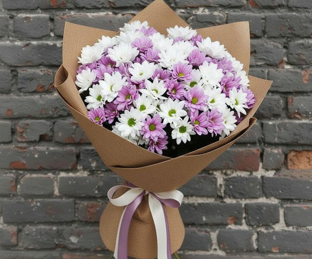 Букет цветов из: Хризантемы в Красные Баки