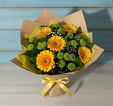 Букет цветов из:  Герберы и Хризантемы в Красные Баки