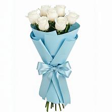 Букет 7 белых роз Проуд в Красные Баки