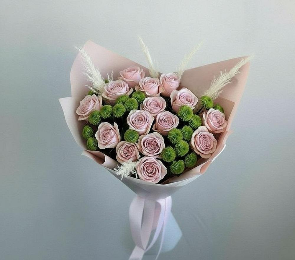 Букет цветов из: Розы и Хризантемы в Красные Баки