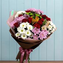 Букет цветов из:  Розы, Хризантемы и Альстромерии в Красные Баки
