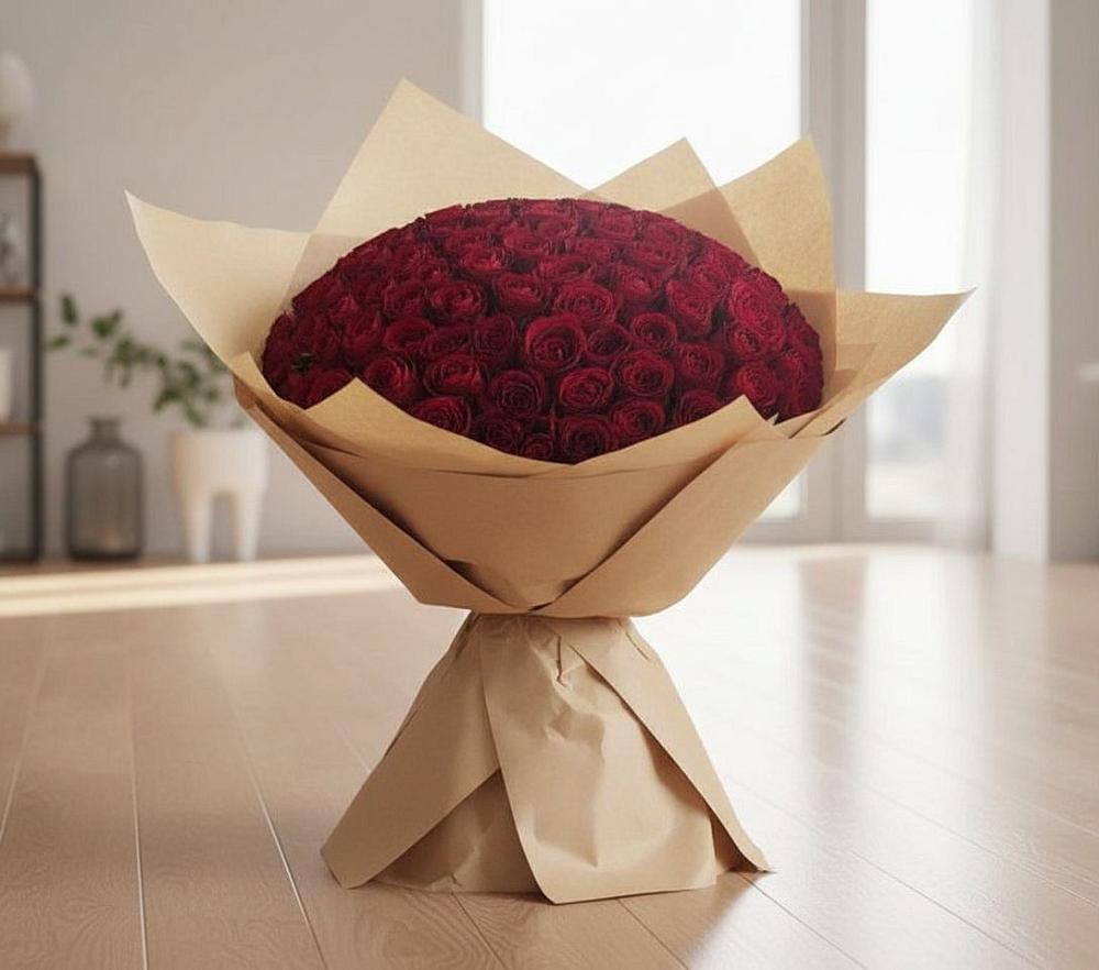 Букет 101 Красная роза в Красные Баки