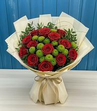 Букет цветов из:  Розы и Хризантемы в Красные Баки