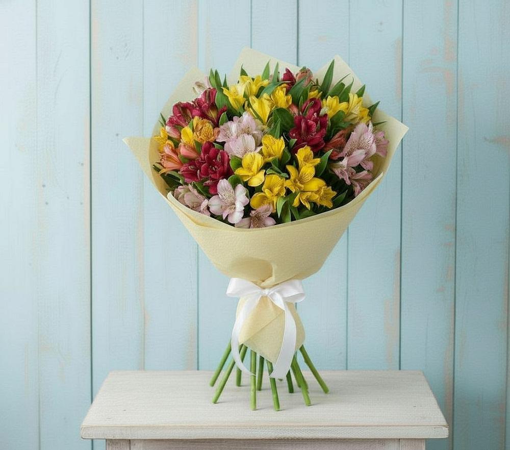 Букет цветов из: Альстромерии в Красные Баки