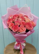 Букет 15 Розовых роз Равель в Красные Баки