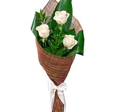 Букет 3 белые розы #REPLACE_PRED# Красные Баки