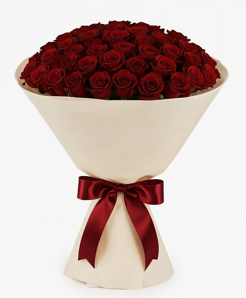 Букет 101 Бордовая роза Блэк Бакарра в Красные Баки